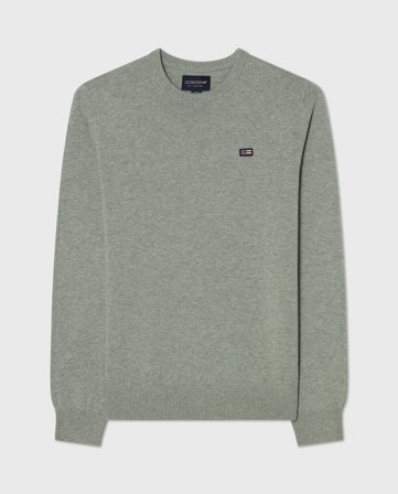 Lexington Brayden bomullsgenser med crew-hals, lys grønn melange