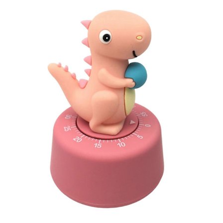 Kökstimer i dinosaurieform, mekanisk timer, energibesparande och miljövänlig timer för bakning, stekning, kokning av ägg (Fww)