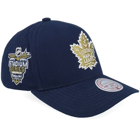 Mitchell & Ness - NHL Blå adjustable Caps - Hatstore Exclusive x Toronto Maple Leafs Pro Crown Navy A-frame Adjustable @ Hatstore