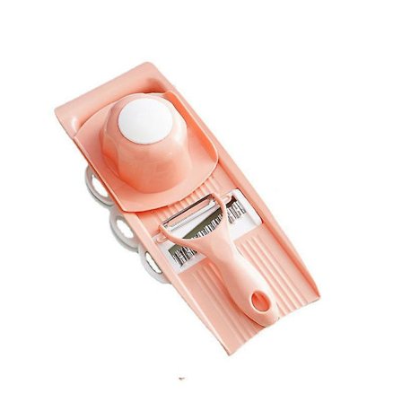 Mandolinskärare Grönsaksskärare Mandolin Flersidig Blad Potatis Grönsaksskärare Grönsaksskärare Julienne Strimlare Potatisskärare(Rosa)