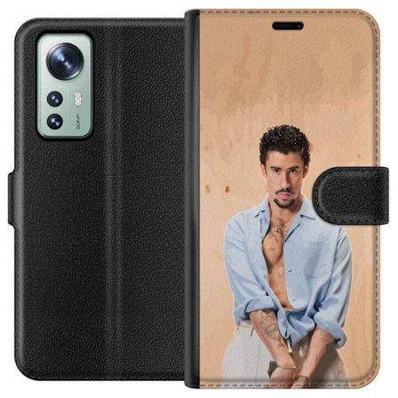 Yhteensopiva Lompakkokotelo Xiaomi 12 Bad Bunny Super Bowl-inspiroima grafiikka, jossa NFL-trofe ja San Franciscon silta urheilusuunnittelussa