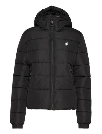 Hooded Spirit Sports Puffer Black Superdry