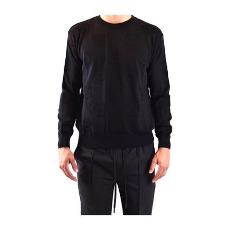 Moschino Round-neck Strik Sort, Herre