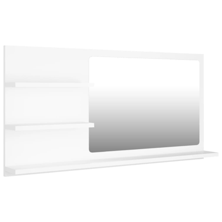 Vidaxl Badrumsspegel Vit 90x10,5x45 Cm Spånskiva Vit