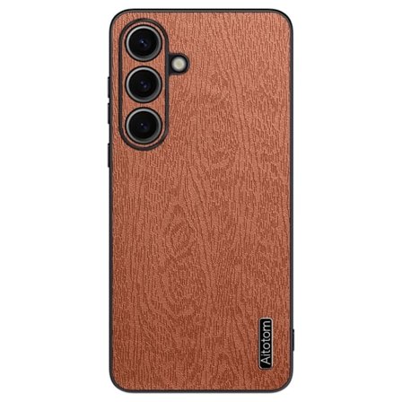 Samsung Galaxy S25 Plus Skal med trätextur - Brun