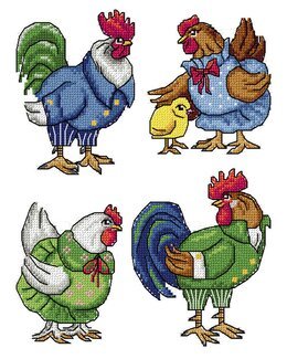 Plastic Canvas Haner 4-pak - Orchidea