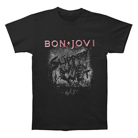 Bon Jovi Slippery When Wet Album T-skjorte
