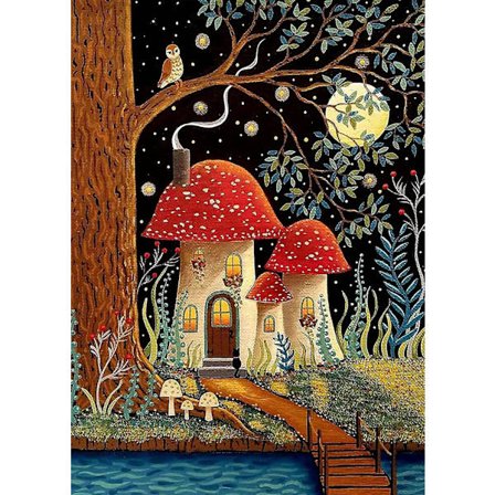 Svamp Diamantmålning Kits för Vuxna, 5d Runda Fulla Borr Diamantprickar Målningar för Nybörjare