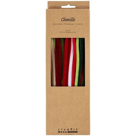 Creativ Company Chenille 30 cm 25-pack Christmas colours