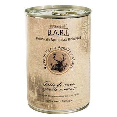 Barf Cibo Umido Trito Di Cervo/Agnello/Manzo Cani/Gatti Lattina