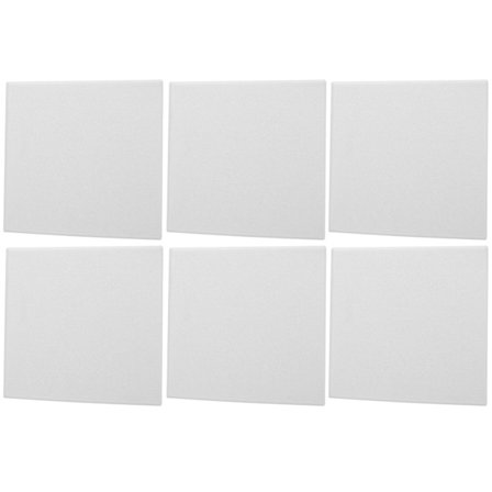 6-pakning lydabsorberende paneler Akustisk polyesterfiber Lydtett Brannsikker Hvit støy demping