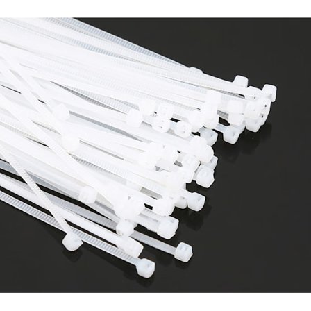 Plastklämma med krok, 300 st, 2,5 x 100 mm