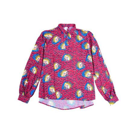 Stella Jean, Long-sleeved Shirt With Patterns Rood, Dames, Maat:S