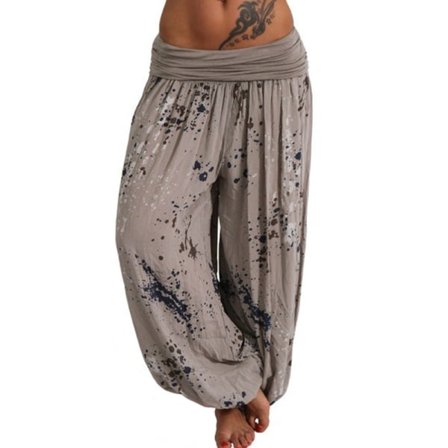 Kvinde Boho Harem Bukser Yoga Casual Løse Harem Bukser Khaki S