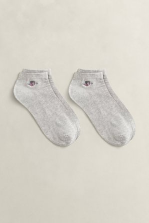 GANT Herren 2er-Pack Knöchelsocken (43-45) Hellgrau