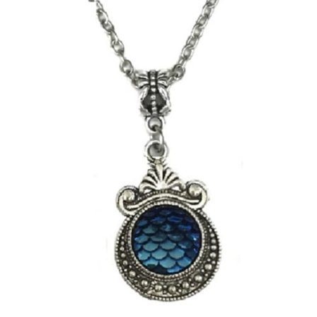 Necklace - Dragon - Scale - Dark Blue