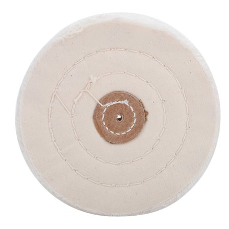 Smykkepolering Verktøy Perlepolering Bomullsduk Hvit Hjulpute 125mm