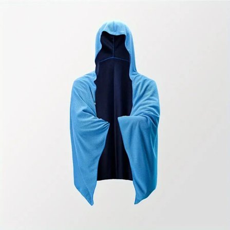 Hurtigttørrende Poncho Poncho Badehåndklæde SKY BLUE
