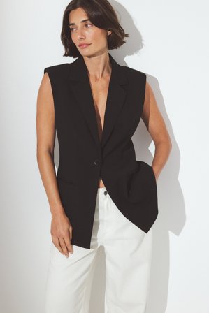 NA-KD Tailored Blazer Vest - Blazer vest - Sort - EU 32