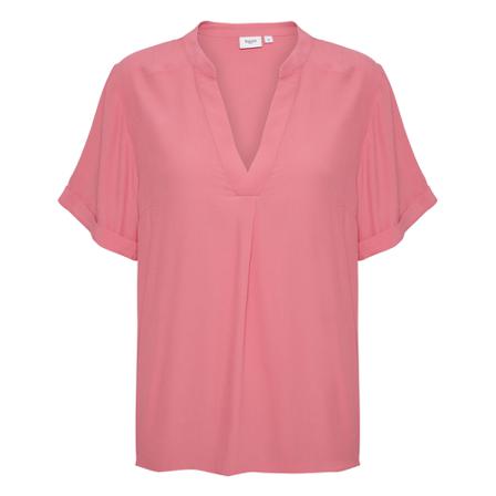 Saint Tropez Agnessz SS Top , Roze , Dames , Maat: M