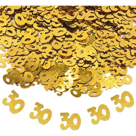 30-årsdagskonfetti, gullkonfetti 80 15g bordkonfetti med