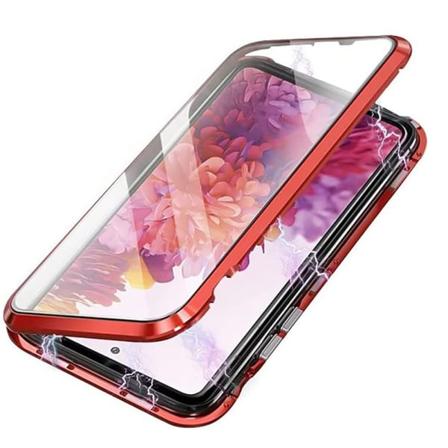 TG Samsung Galaxy S21 - lyk s Magneettinen Kotelo N yt nsuojalla Punainen