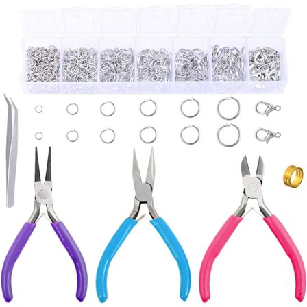 Korujen korjaussarja, hyppyrenkaat neulapihdeillä, renkaan avaaja