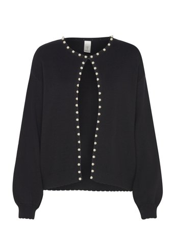 Yasfonny Ls Pearl Knit Cardigan S. - D2D Black YAS
