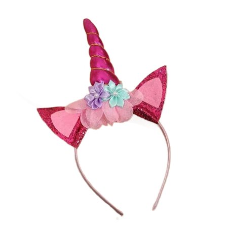 Tegneserie Søte Enhjørning Hårbånd - Rose Rød