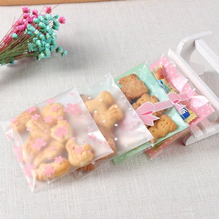 400 st 3,2 x 3,8 tum söta självhäftande presentmatförpackningsväskor