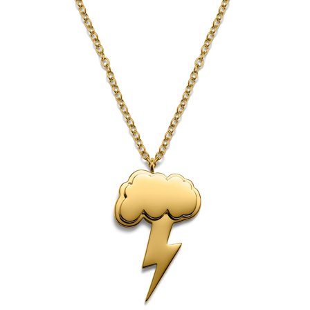 Jaygee | Gold-tone Lightning Necklace for Men - Steel necklaces