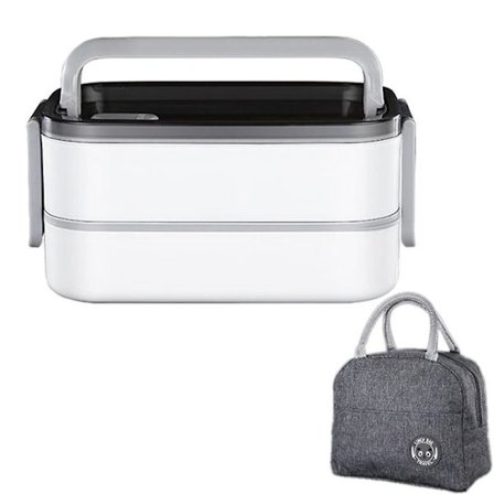 Ruostumattomasta teräksestä valmistettu lämmitettävä lounasrasia - Eristetty Bento-rasia Monitoimiset lounasrasia-astiat lokeroilla