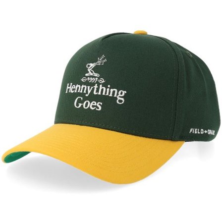Field Grade - Grön adjustable Keps - Hennything Fg Green/ A. Gold Twill A-frame Adjustable @ Hatstore