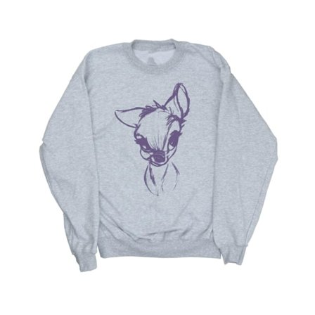 Disney Dam/Kvinnor Bambi Mood Sweatshirt XL Sports Grey