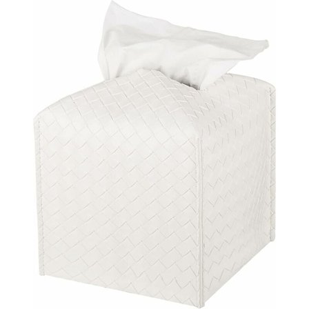 PU Lær Lommetørkleboks Deksel Kvadratisk Lommetørkleholder Papirlommetørkleboks