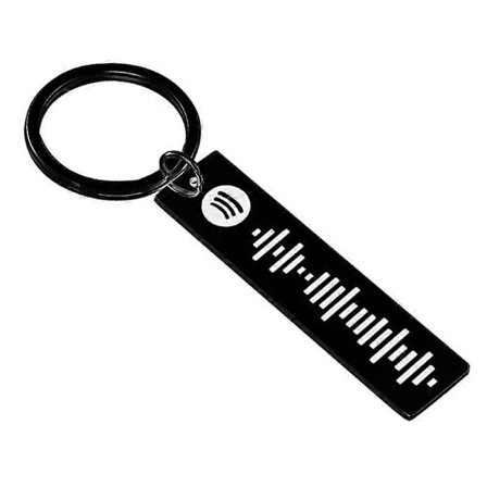 Stilfulde Musik Gave Nøgleringe til Par Personlige Musik Kode Nøgleringe Sort