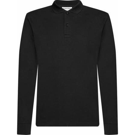 Calvin Klein, Polo- CK Smooth Cotton Slim Zwart, Heren, Maat:XL,Katoen
