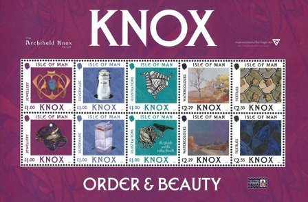 Isle of Man - Archibald Knox - Orden og skønhed - Postfrisk miniark