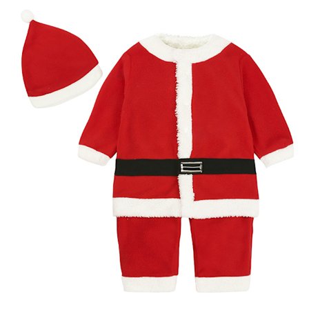 Baby Jente Julenissen Cosplay Romper Jumpsuit Kjole Hatt Antrekk Boy_yu