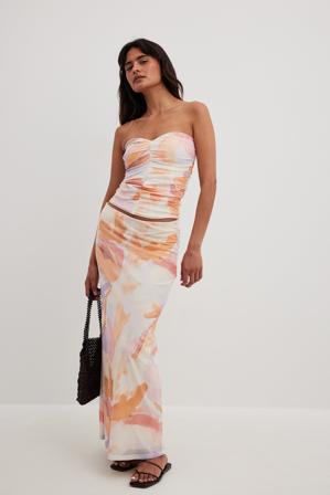 NA-KD Jupe longue en tulle à taille basse - Jupes longues - Multicolore - Small