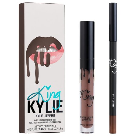 Kylie Cosmetics King Kylie Matte Liquid Lipstick & Lip Liner True Brown K, Makeup, Læber, Lipliner