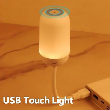 Usb Touch Natlampe Usb Direkte Stik Dæmpbar Bordlampe Til Powerbank Camping Pc Bærbare Computere Bog Natbelysning