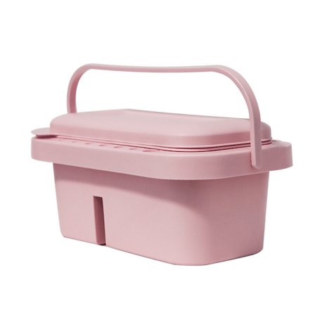 3-i-1 kunstnerbørstevask med holderpaletter og håndtak (lys rosa)