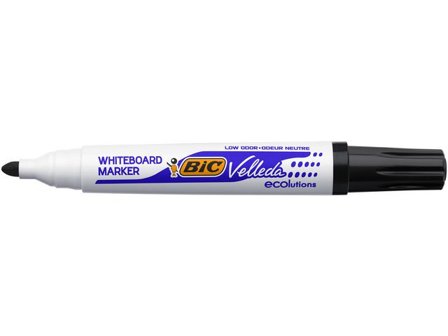 BIC Whiteboardpenna Velleda 1701 medelfin kulspets, svart - Lyreco - Kontorsmaterial - Pennor - Whiteboardpennor - Skuren spets