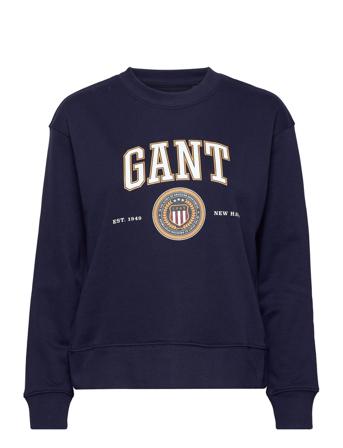 D1. Crest Shield C-Neck Sweat Navy GANT