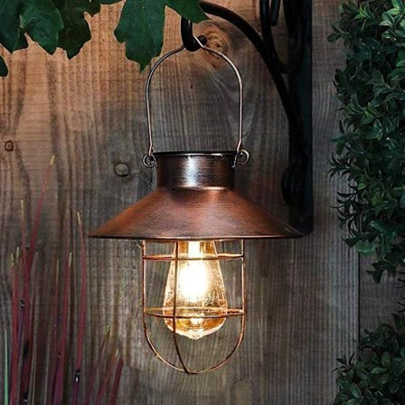 Utomhus solar hängande lyktor Vintage solar trädgårdslampa med varma LED-lampor för trädgårdsgård Patio Pathway