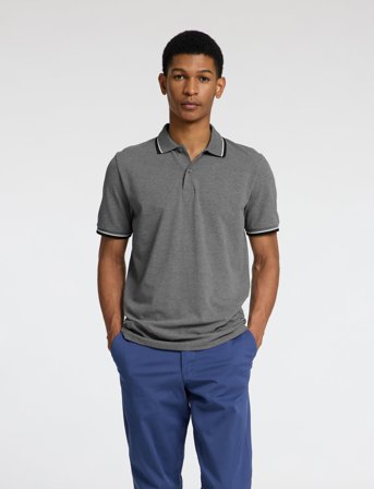 Selected Slhslim-Atlas Sport Ss Polo Noos - Grey - S