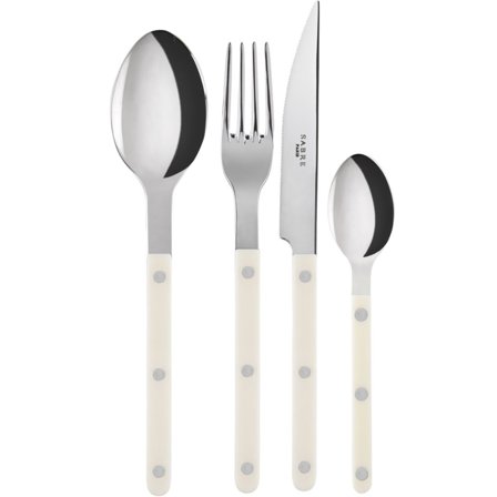 Sabre paris Bistrot Solid ruokailuvälinesarja 4 osaa, ivory