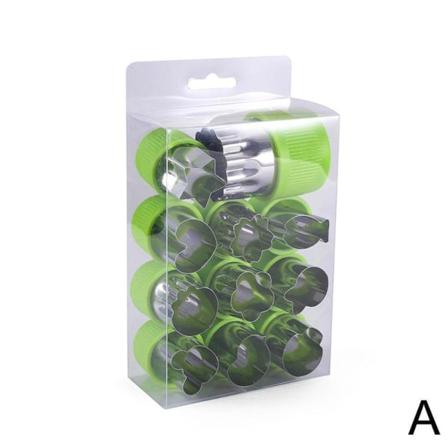12st Rostfritt Stål Frukt Mini Cookie Form Cutter Set Kid Foo