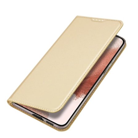 Dux Ducis Skin Pro Flip Fodral med Korthållare Samsung Galaxy S23 - Guld